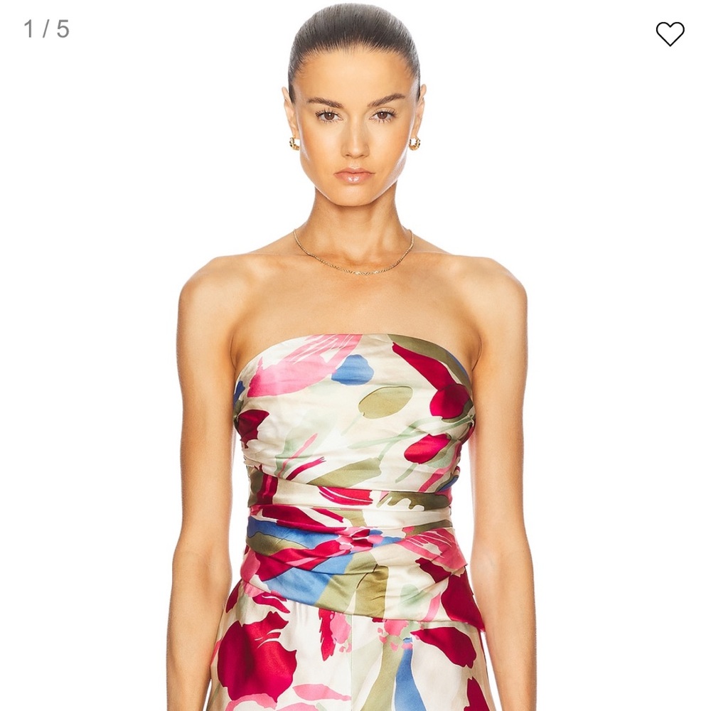 Cult Gaia Krisha Top in Floral Rosette